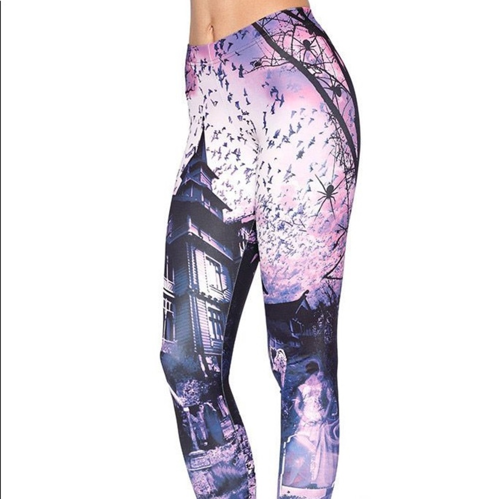 SOLD BlackMilk Purple Haunted House Leggings XXS
